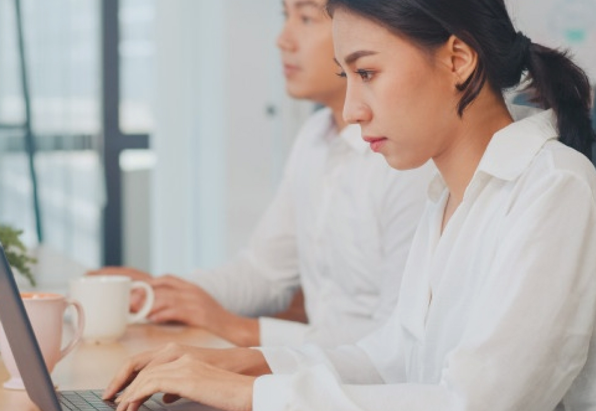 Business woman working in workplace